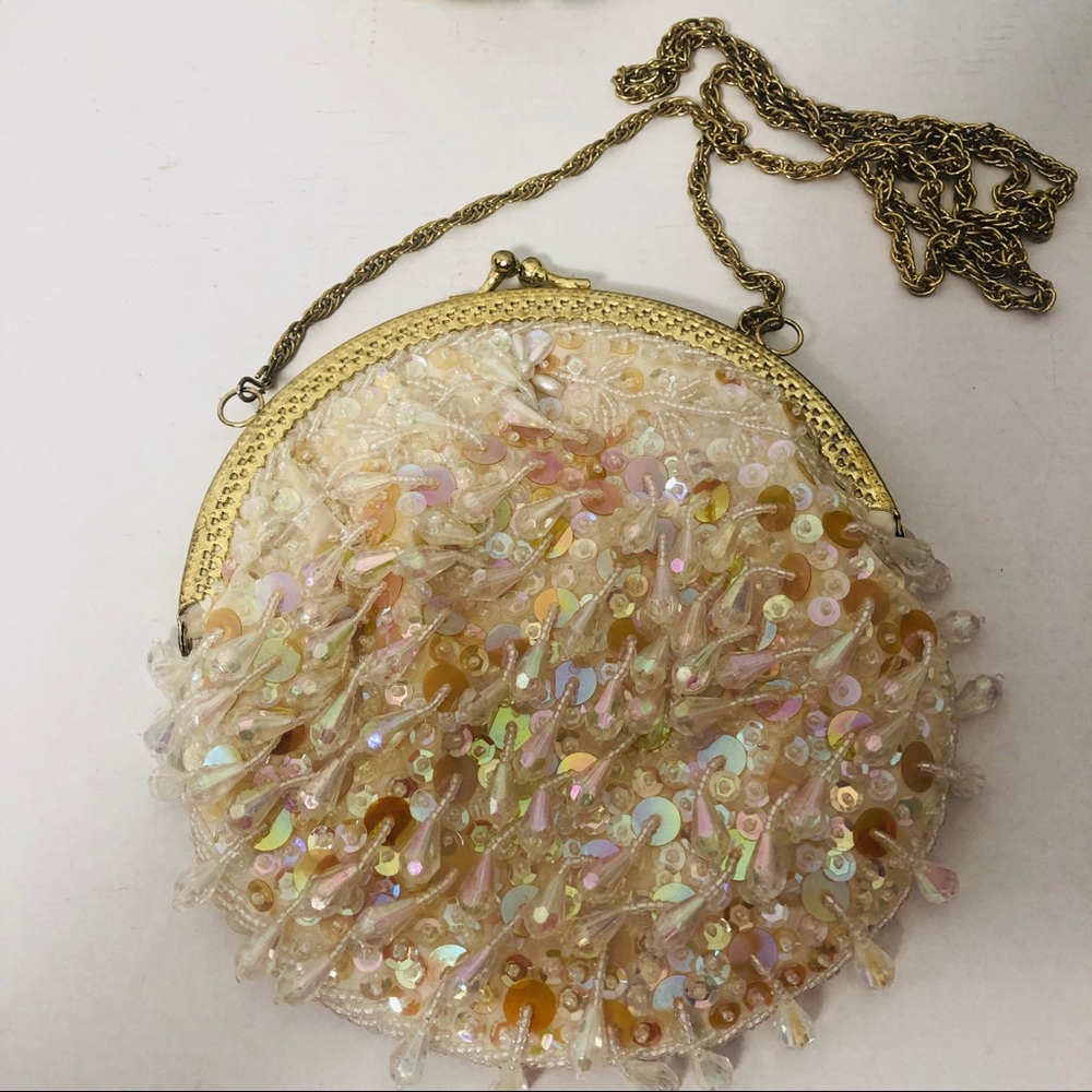 Vintage Gold Accent Evening Bag